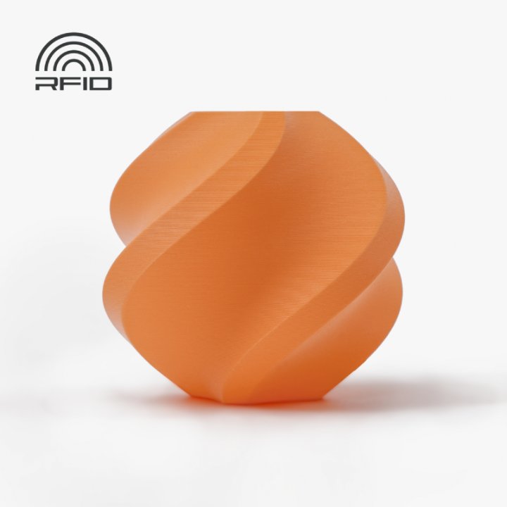 [A01-A2-1.75-1000-SPL] Bambu PLA Matte (Mandarin Orange-PLA Matte, Filament with spool)