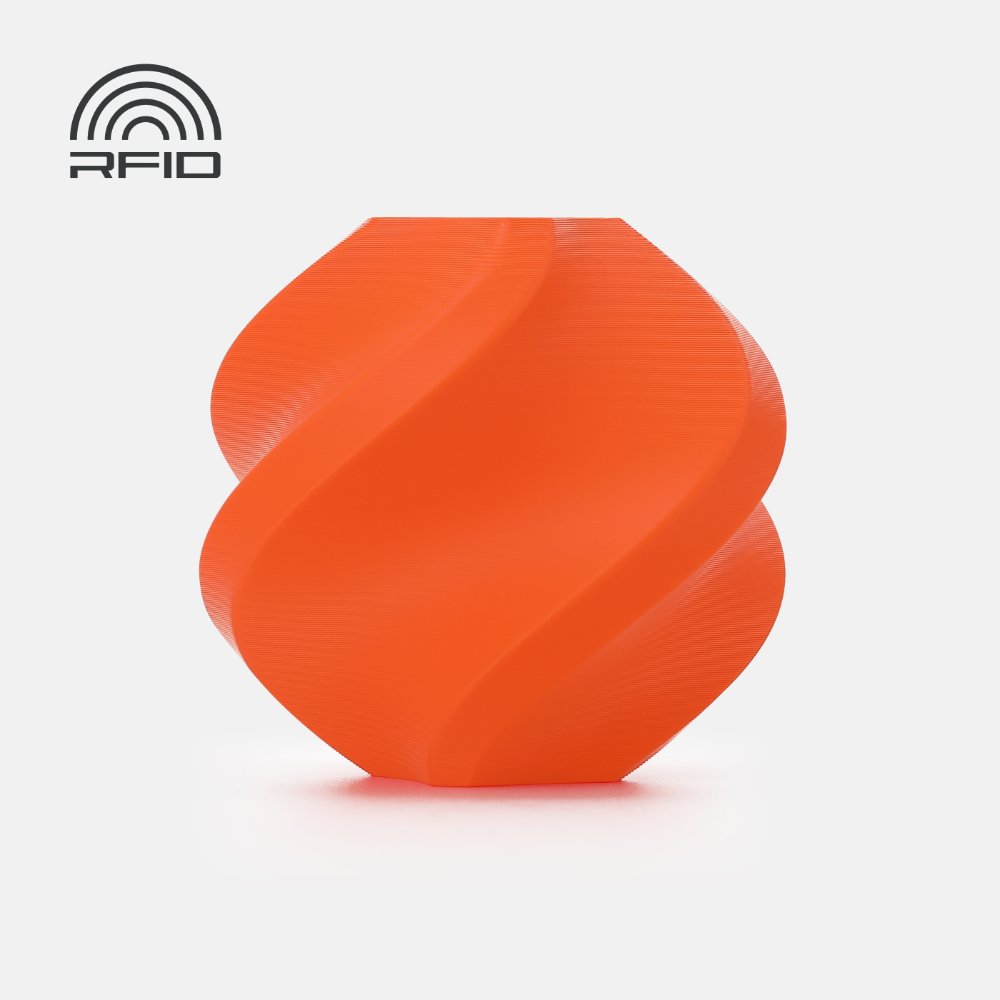 [A10-A0-1.75-1000-SPL] Bambu PLA Tough+ (Orange-PLA Tough+, Filament with spool)