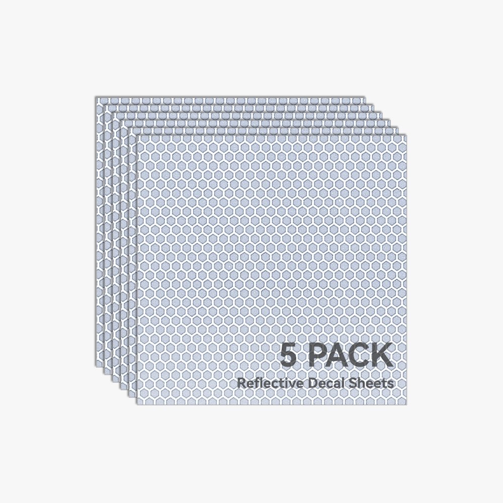 Light Gray Reflective Decal Sheet - YZ002